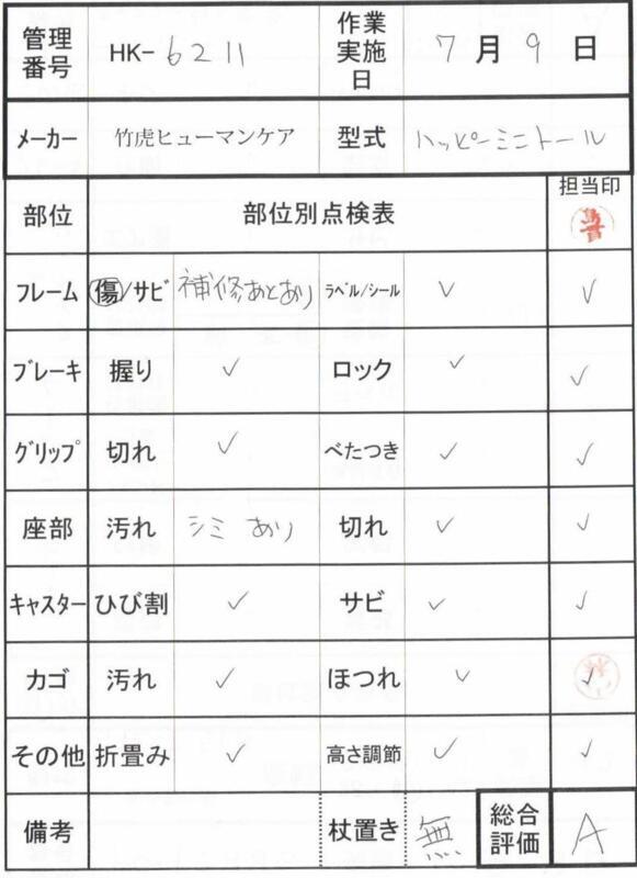 【Aランク 中古 歩行器】竹虎ヒューマンケア ハッピーミニトール (HK