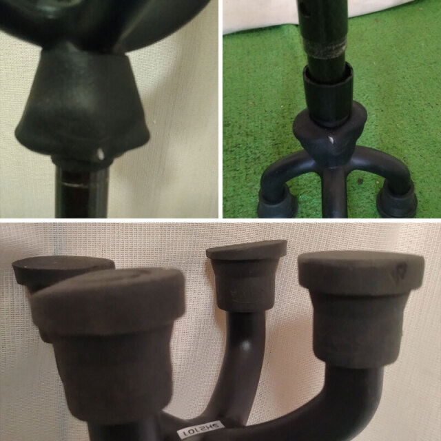 【Bランク 中古 杖】島製作所 カーボン四点可動式スモールタイプ(カ