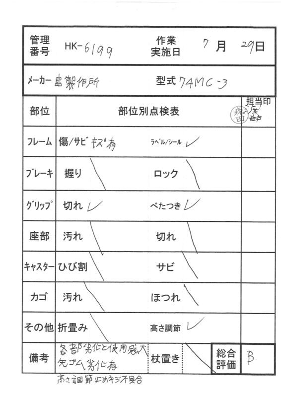 【Bランク 中古 杖】島製作所 カーボン四点可動式スモールタイプ(カ