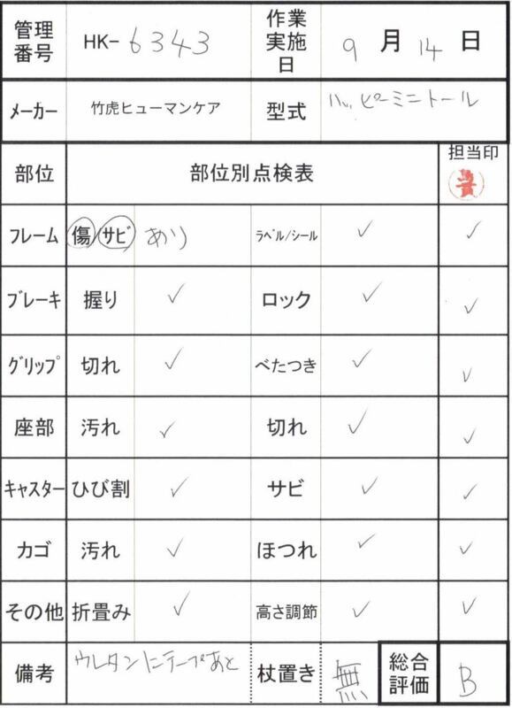 【Bランク 中古 歩行器】竹虎ヒューマンケア ハッピーミニトール (HK