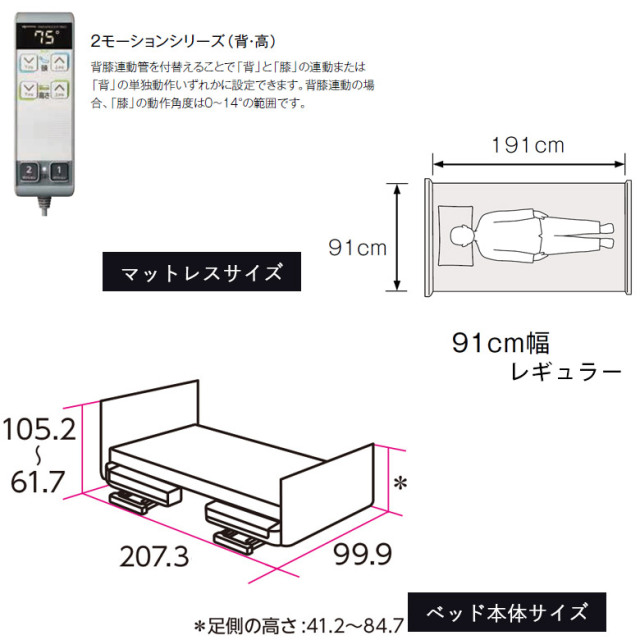 電動ベッド 中古】パラマウントベッド 楽匠Z KQ-7232 2モーター 91×191