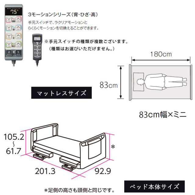 電動ベッド 中古】パラマウントベッド 楽匠Z KQ-7301（DBP7301）【3