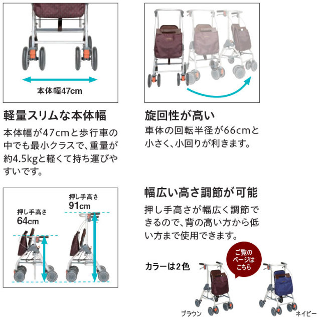歩行器「テイコブリトルスリム」幸和製作所／WAW04