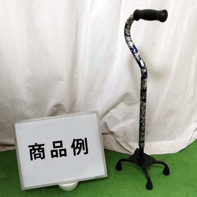 【Aランク 中古 杖】マキテック 4点支柱杖 OT-501 青花柄 (HKMAK103-