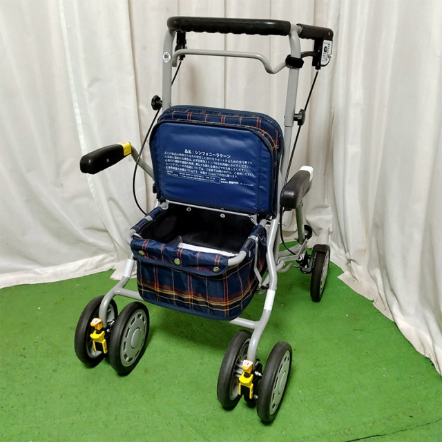 中古 歩行器「シンフォニーラクーン」（島製作所／四輪歩行器／Aランク）[HKSI109-A]