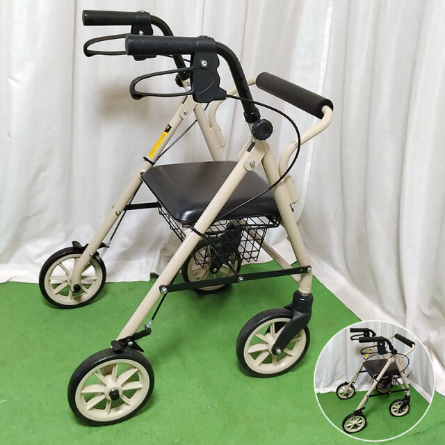 中古 歩行器・杖「ハッピーミニ」（竹虎ヒューマンケア／四輪歩行器／A