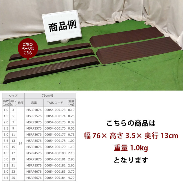 【中古 段差解消スロープ Aランク】モルテン インタースロープ76