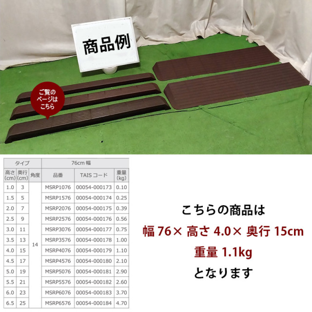 【中古 段差解消スロープ Aランク】モルテン インタースロープ76