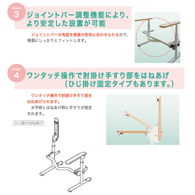 トイレ手すり シコク 洋式トイレ用ベストサポート手すり