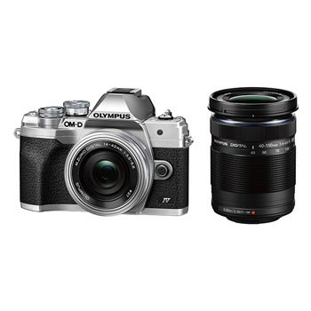 【新品】【在庫あり】オリンパス OM-D E-M10 Mark IV EZダブルズームキット シルバー【選べる5年間延長保証対象（別料金）】