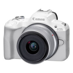 【新品】【在庫あり】キヤノン EOS R50 RF-S18-45 IS STMレンズキット ホワイト【8千円キャッシュバック】【5月31日ご注文分まで5年間延長保証（自然故障対象）プレゼント】