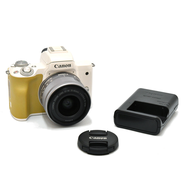 中古】ミラーレス一眼 キヤノン EOS Kiss M ・ EF-M 15-45mm【B】15 