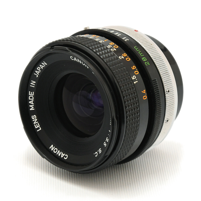 【中古】Canon キヤノン FD 28mm f/3.5 CANON FD 28mm F3.5 銀枠 ¥6,800（中古 FL・FD・NFDマウント オールド