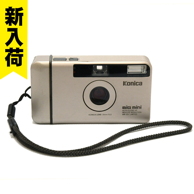 ジャンク品　Konica Big Mini コンパクトカメラカバー付き 中古】コニカ フィルムコンパクトカメラ Big mini【C】