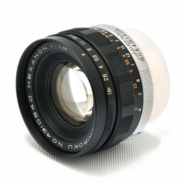 コニカ　ヘキサノン　52mm　F1.8（中古品）　超オールドレンズ　超貴重品 KONICA HEXANON 52mm F1.8｜ゆず