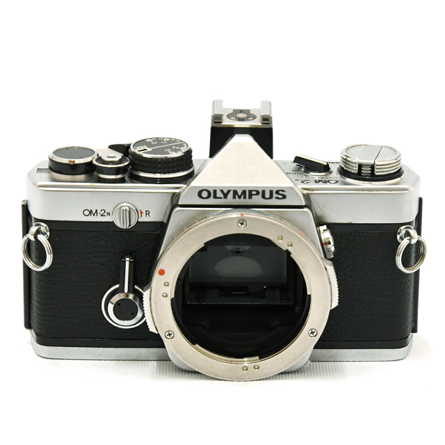 【完動品】OLYMPUS OM-2N フィルム一眼レフ 動作確認済み 中古】オリンパス フィルム一眼レフ OM-2N シルバー【B】