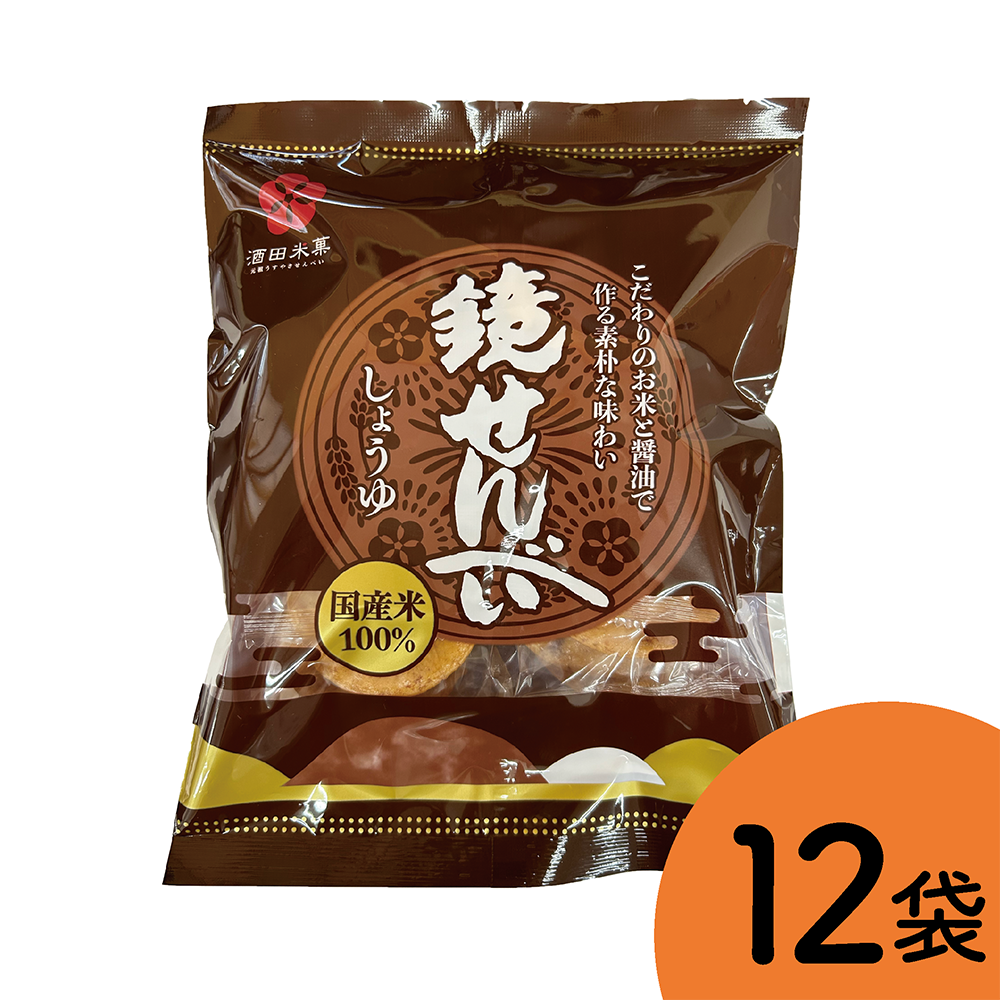 鏡せんべい醤油箱売り12袋