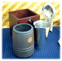 蓋付錫チロリ　ミニかんすけ　　卓上型お燗器