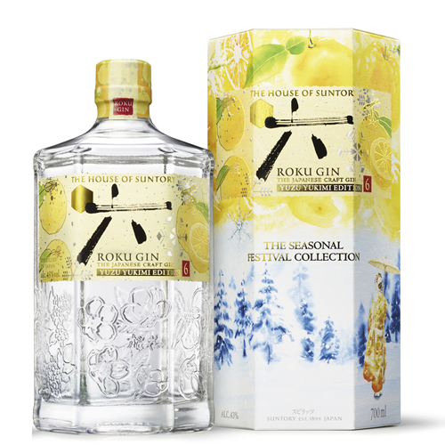 ＜予約品・10月6日発売＞サントリージャパニーズクラフトジン ROKU〈六〉YUZU YUKIMI EDITION　_ロク・ユズ・ユキミエディション （43度/700ml）(3010722)