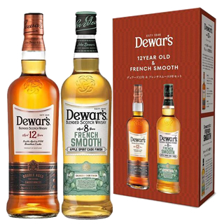デュワーズ12年＆デュワーズ・フレンチスムース　2本セットギフトボックス（各40度/700ml）（1012761）