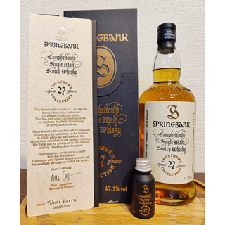 【クレジットカード決済のみ】＜お取り寄せ品・要7日前後＞★箱不良★ スプリングバンク27年　カウントダウンコレクション　1stエディション（並行）（47.1度/700ml）（1114067）