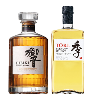 ＜2本セット品＞響ジャパニーズハ ーモニー（箱無し）（43度/700ml）+ サントリーウイスキー 季-TOKI-（箱無し）（並行）（43度/700ml）　※おひとり様1セットまで¶