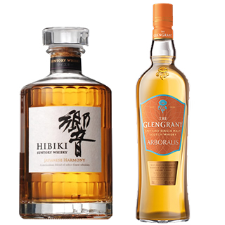＜2本セット品＞響ジャパニーズハーモニー（箱無し）（43度/700ml）+ グレングラント・アルボラリス（箱無し）（40度/700ml）　※おひとり様1セットまで¶