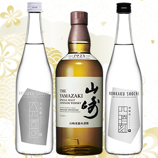 【年末年始におすすめ！ウイスキー&焼酎セット】＜3本セット品＞シングルモルト山崎_箱無し（43度/700ml） + 芋焼酎 四暗刻-SUANKOU-（25度/720ml）+　麦焼酎 大四喜-DAISUSHI-（25度/720ml）※おひとり様2セットまで¶