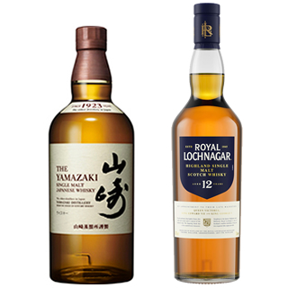 ＜2本セット品＞シングルモルト山崎_箱無し（43度/700ml） + ロイヤルロッホナガー12年（40度/700ml）※おひとり様1セットまで¶