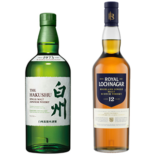 ＜2本セット品＞シングルモルト白州_箱無し（43度/700ml） + ロイヤルロッホナガー12年（40度/700ml）※おひとり様1セットまで¶