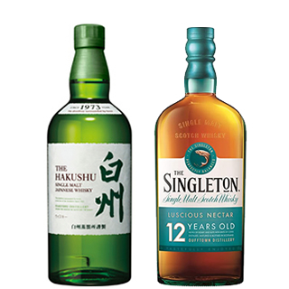 ＜2本セット品＞シングルモルト白州_箱無し（43度/700ml） +　シングルトン・ダフタウン12年 （正規）（40度/700ml）※おひとり様1セットまで¶