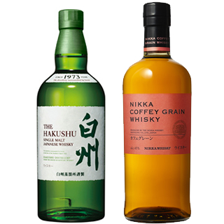 ＜2本セット品＞シングルモルト白州_箱無し（43度/700ml） +　ニッカ・カフェグレーン（正規）（45度/700ml）※おひとり様1セットまで¶