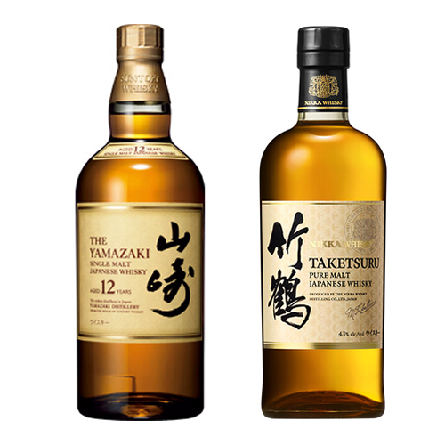 <2本セット品>山崎12年(箱無し)(43度/700ml)+ 竹鶴ピュアモルト(箱無し)(43度/700ml) おひとり様2セットまで¶