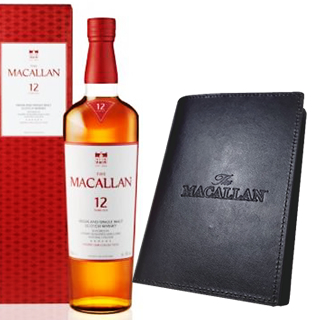 ＜景品付き＞＜新ボトル＞マッカラン12年シェリーオーク（正規） (40度/700ml)(1011191)　1本ご購入でレザーブックカバー1個プレゼント！　※おひとり様1セット限り