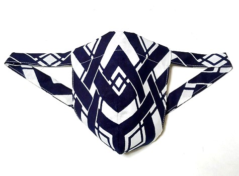 黒猫　菱繋ぎ大（特岡生地）｜菱は「無病息災」を表します