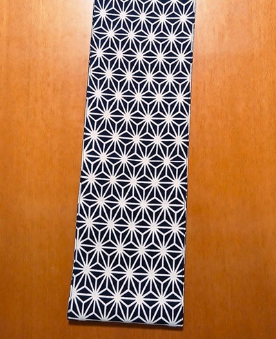 六尺半幅　麻の葉紺（特岡生地）｜定番の紺地で使いやすい