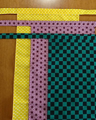 越中　刃の着物柄（さらし生地）｜アニメ人気に乗っかり