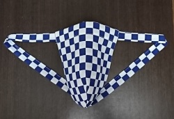 黒猫　Tokyo2020（さらし生地）｜紺市松