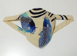 黒猫　青鯉（特岡生地）｜縁起柄で贈り物に最適