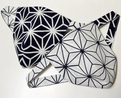 黒猫　麻の葉（大）（特岡生地）｜大きな柄