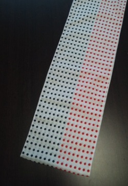 六尺半幅　赤紺豆絞り（さらし生地）｜赤紺２色で祝いふんどし