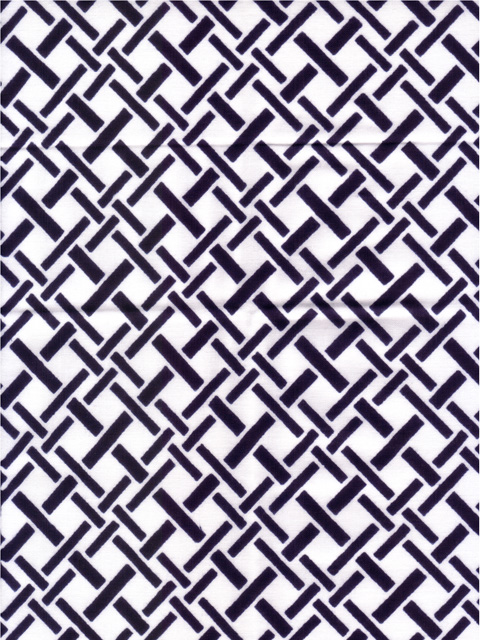 越中95 垣根格子 紺(特岡生地)｜古典的伝統柄