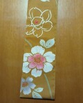 六尺半幅　金茶牡丹（特岡生地）｜イミテーションゴールド
