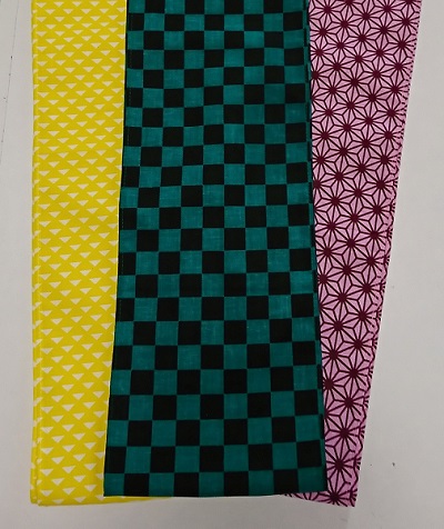 六尺半幅　刃の着物柄（さらし生地）｜アニメ人気に乗っかり