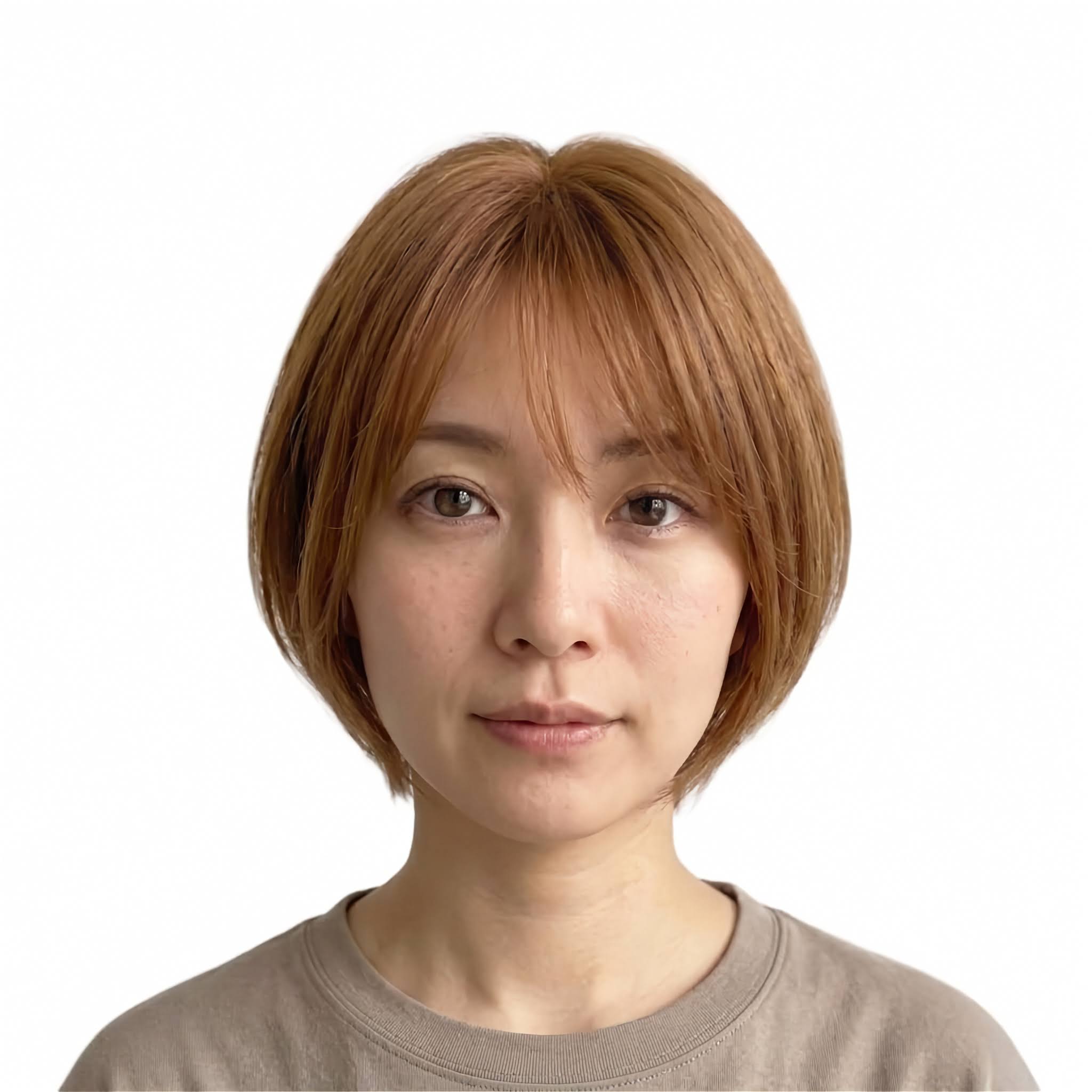 人毛ミックス MIX ウィッグ ショートボブ総手植え製 医療用にも最適 hm12