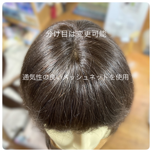 人毛ミックスMIX ウィッグ ロングレイヤー 半手植え製 医療用にも最適