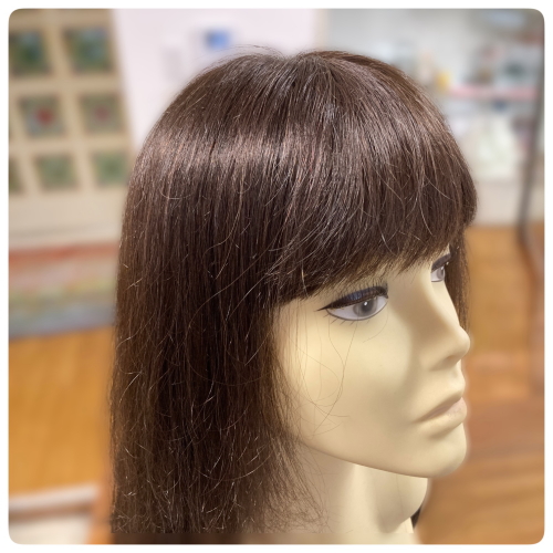 人毛ミックスMIX ウィッグ ロングレイヤー 半手植え製 医療用にも最適