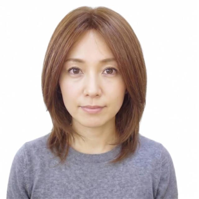 人毛ミックス MIX フルウィッグ ボブ風ミディアムレイヤー 総手植え製 hm11 医療用にも最適