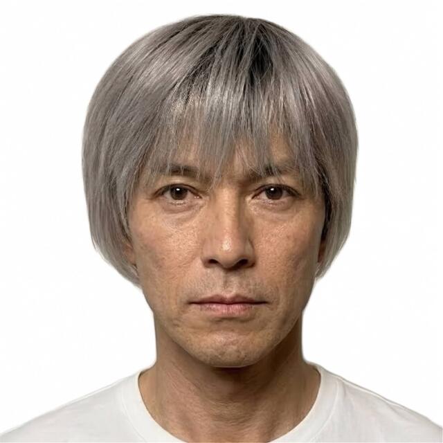 メンズフルウィッグ 男性用 全かつら  耐熱人工毛 機械植え製 白髪 MM017 医療用ウィッグにもお薦め。