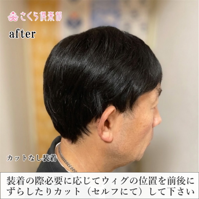 メンズフルウィッグ 男性用 全かつら 人毛100％ 機械植え製 MM300 お肌